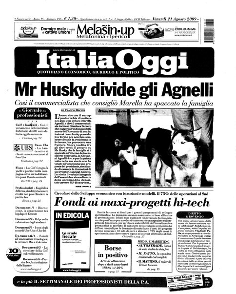 Italia oggi : quotidiano di economia finanza e politica